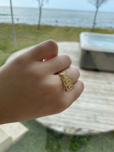 Gold Date Ring