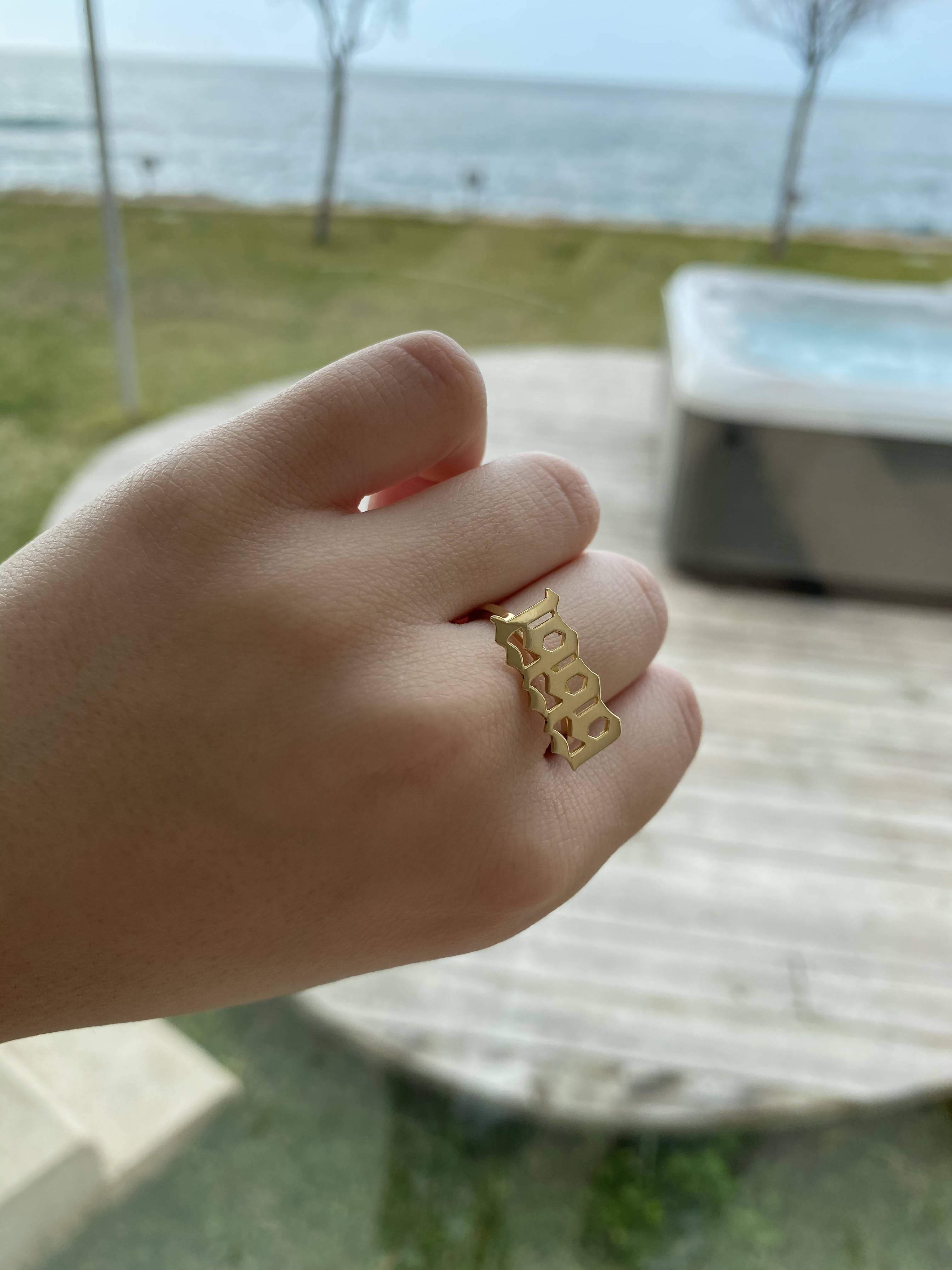 Gold Date Ring