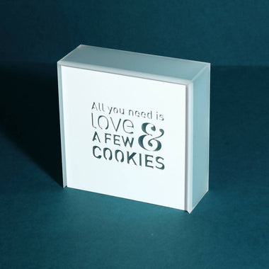 Custom-made cookies box design. COOKIES NOT INCLUDED.