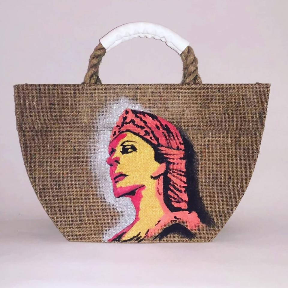 Beach Bag - Hand painted Feyrouz