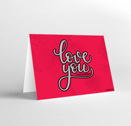 Mukagraf Love Greeting card: Love you to infinity and beyond