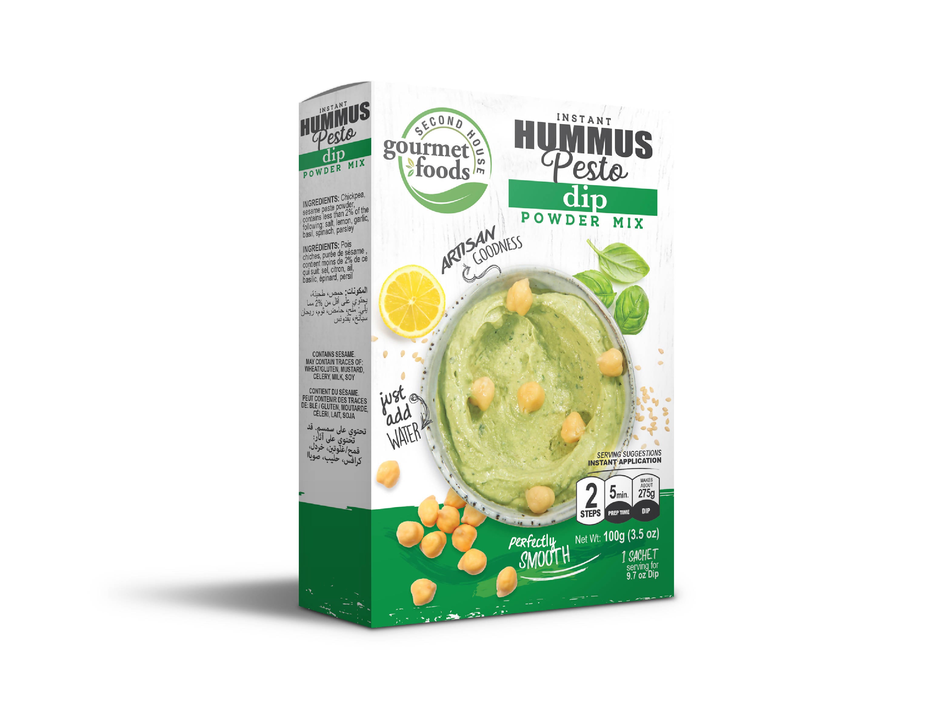 SH Gourmet Foods Creamy Hummus Pesto Powder Mix 100g