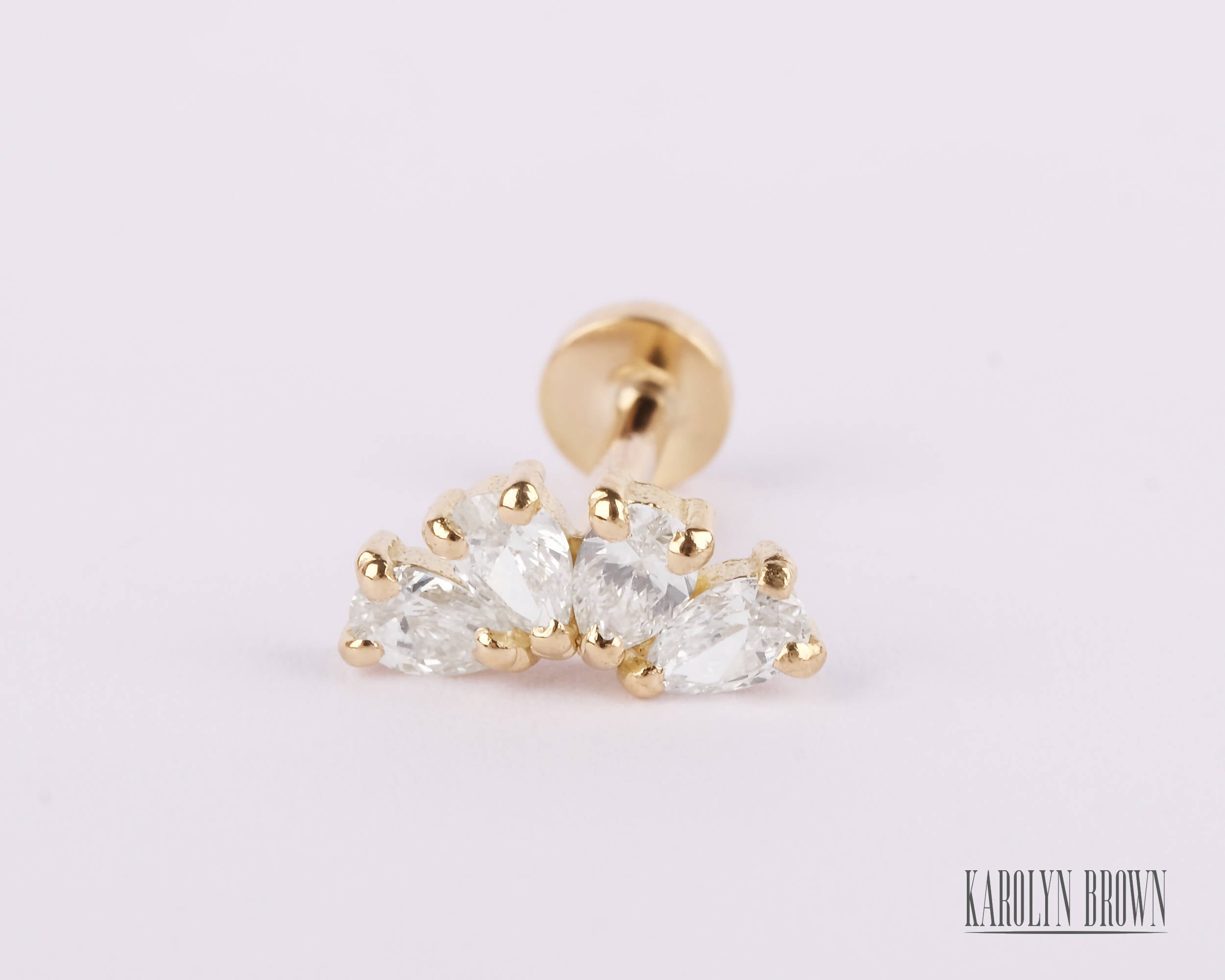 Olga White Diamond - Piercing - Karolyn Brown Jewelry
