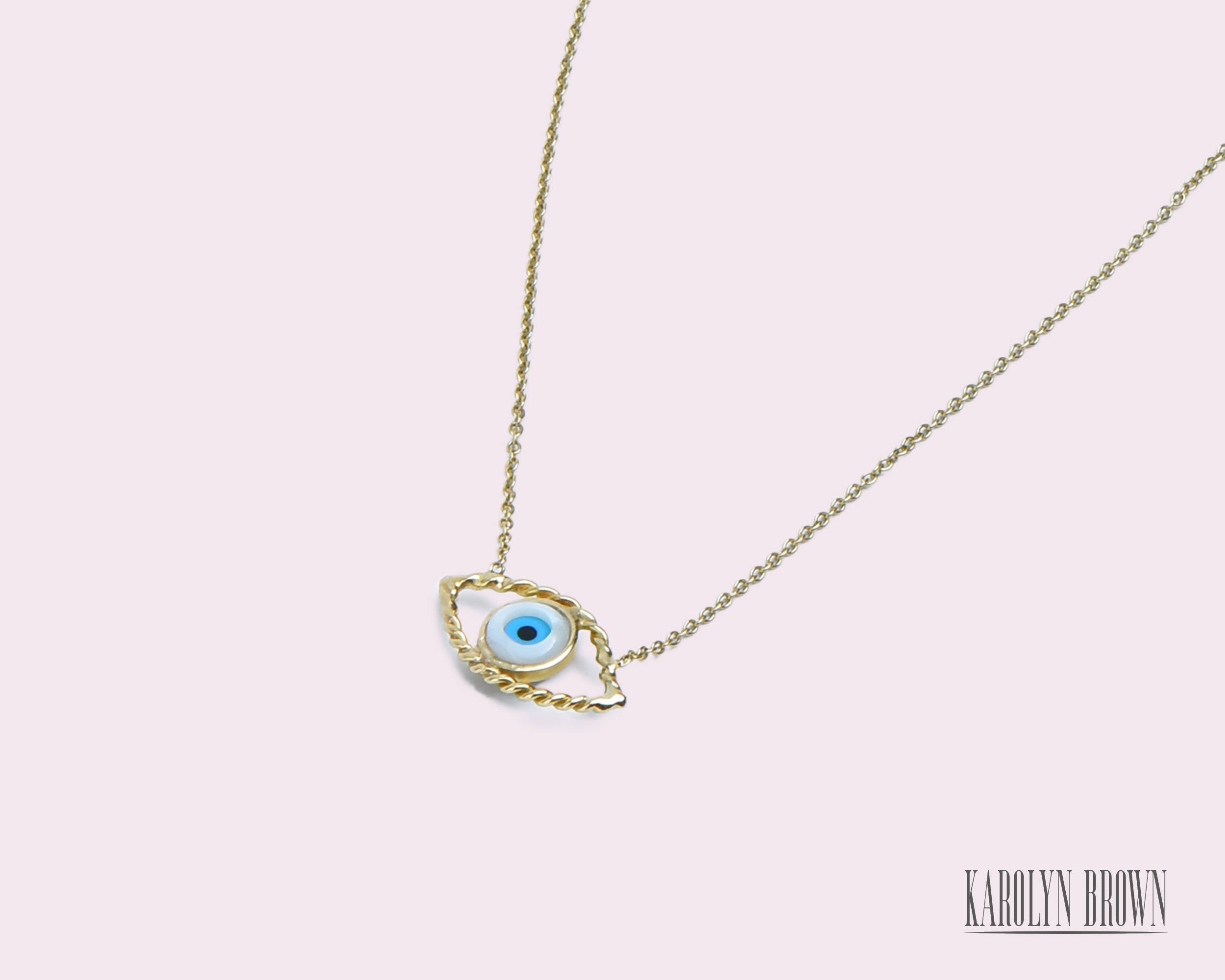 Aida Gold Evil Eye- Karolyn Brown Jewelry