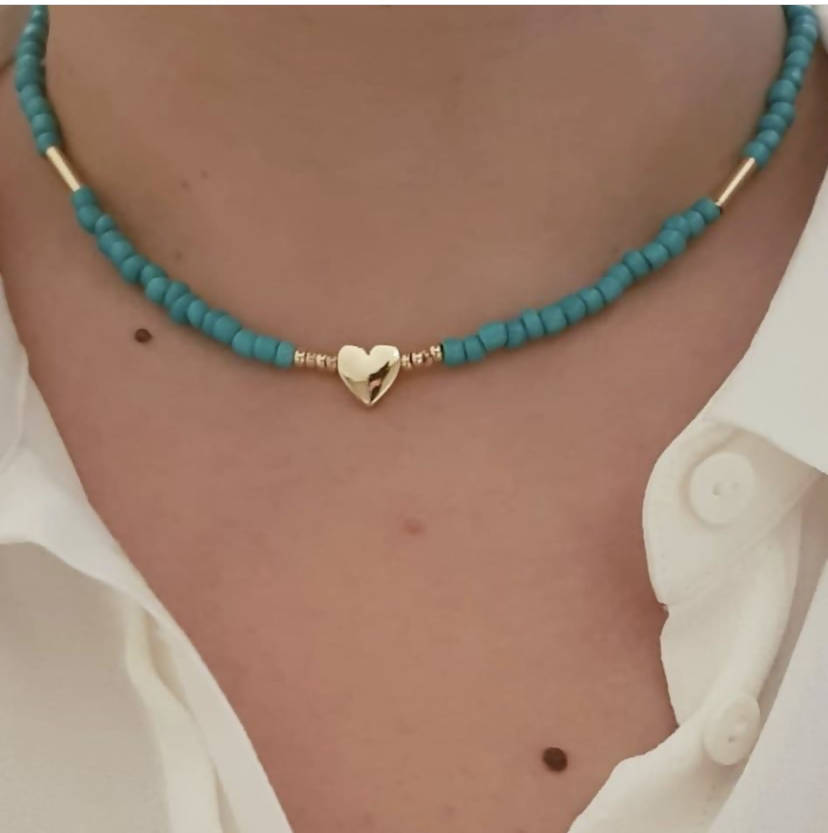 Gold plated Turquoise Necklace