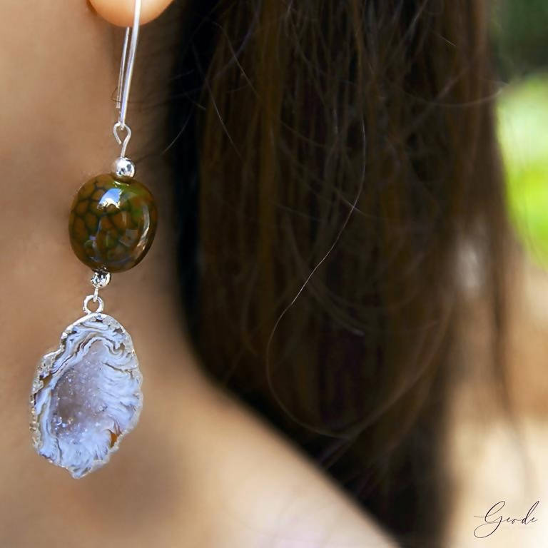Baby Sun Earrings - Geode Gems