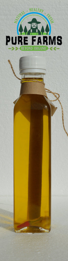 Pure extra virgin olive oil with HOT PEPPER 330 ml