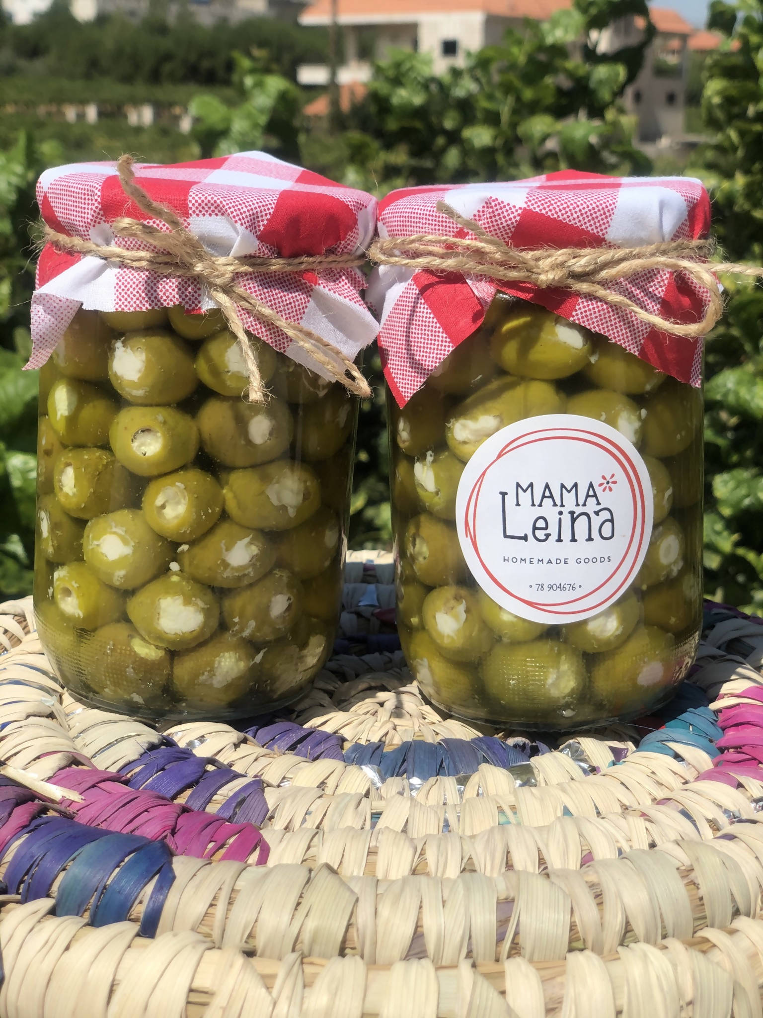 Olives stuffed with goat labneh