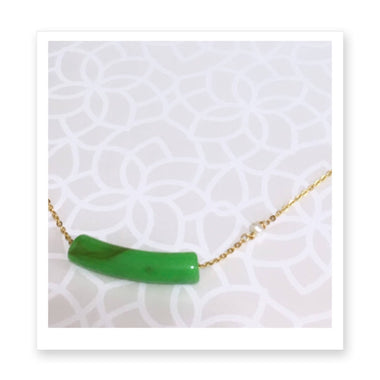 Loulicious Jade Necklace with Pearl