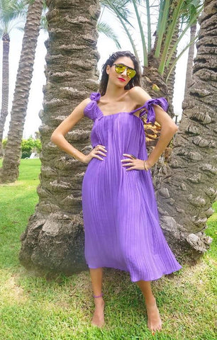 Purple Pop Maxi Dress - PALMAIA