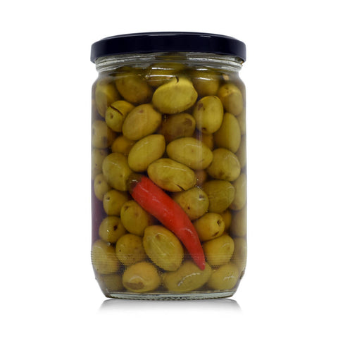 Green Olives with Chili (NW:600g)