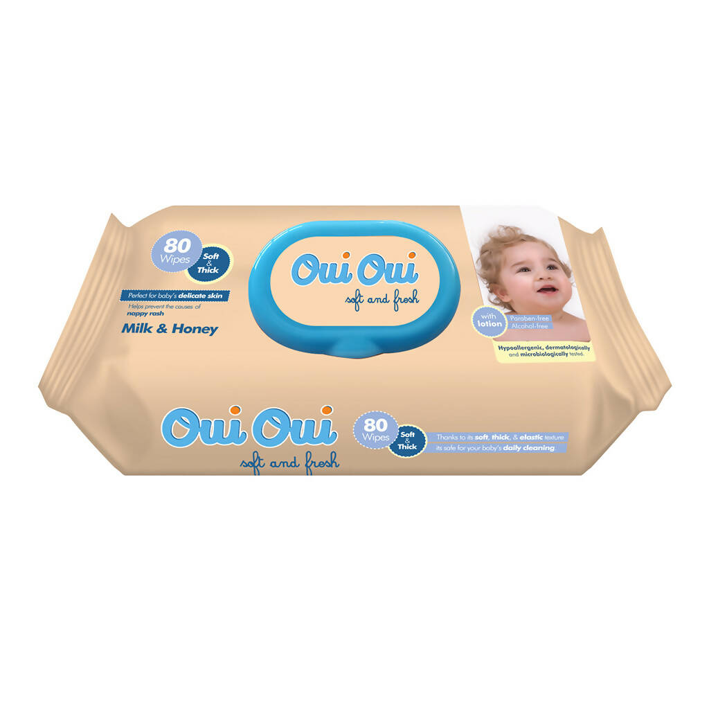 Oui Oui Soft and Fresh Wipes - Milk and Honey