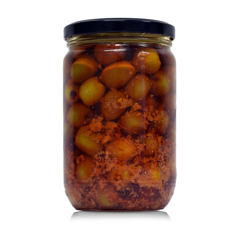 Green Olives with Chili Paste (Chatta) (NW:600g)
