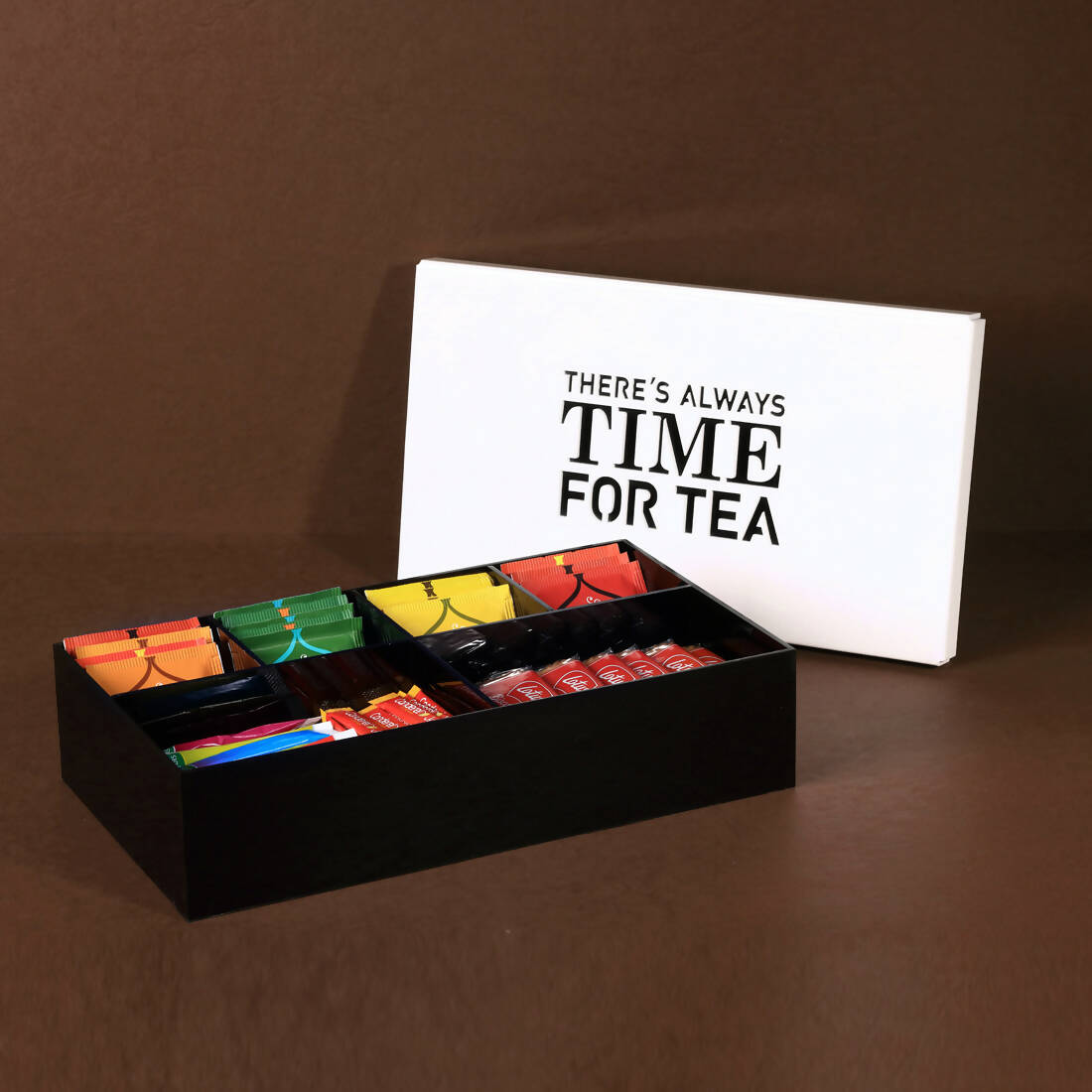Custom-made Black & white tea box design.