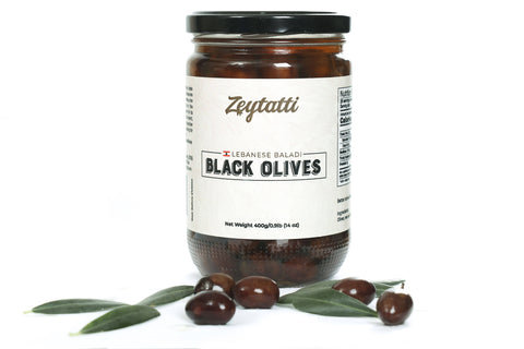 Lebanese Baladi Black Olives - 400g