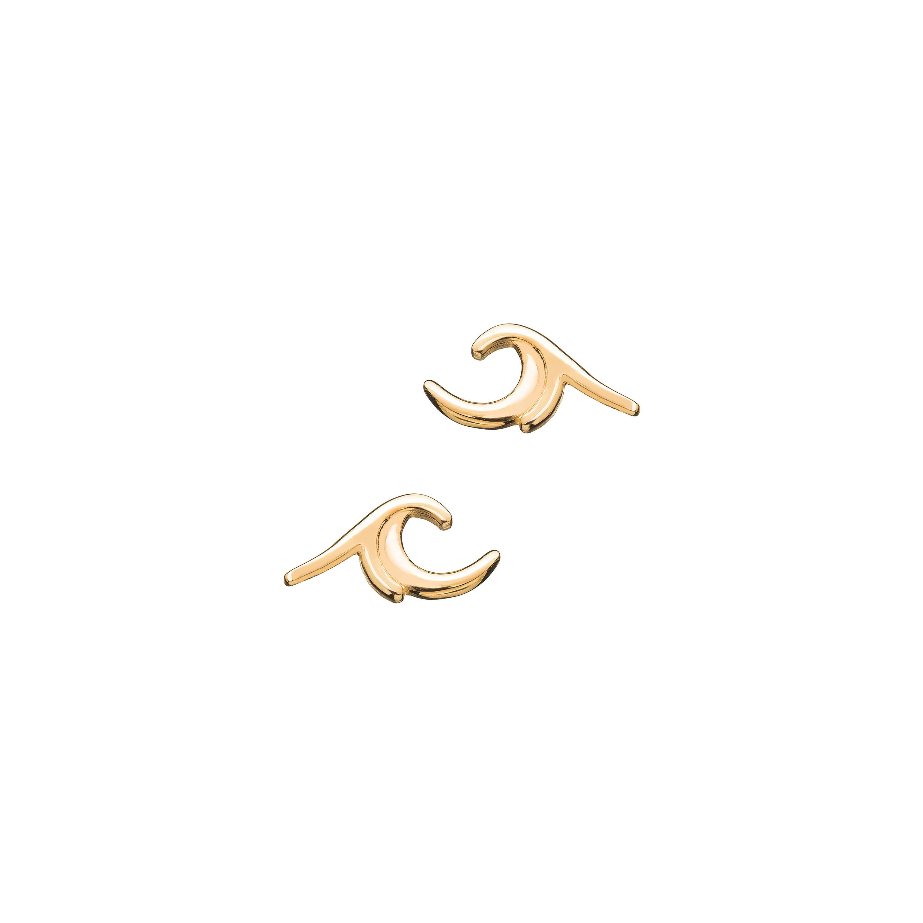 18K Gold Minimalistic Wave Earrings - Garo Boyadjian
