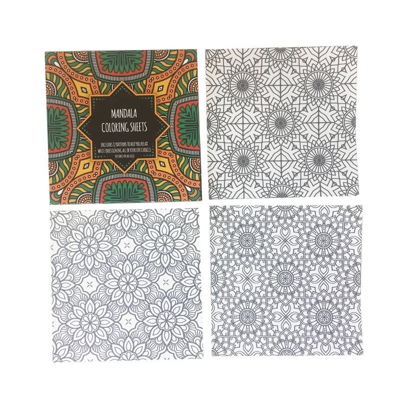 Mandala Coloring Sheets -12 Sheets