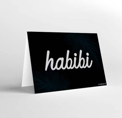 Mukagraf Love Greeting card: Habibi