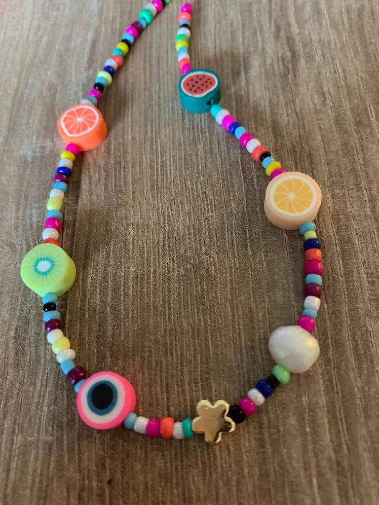 Fruits choker colorful beads
